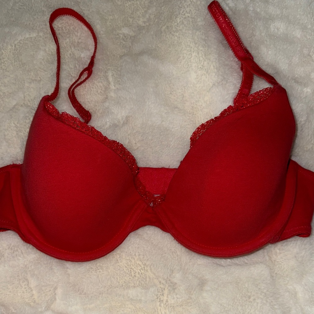 Victoria's Secret Scarlet Lace Trim Bra
